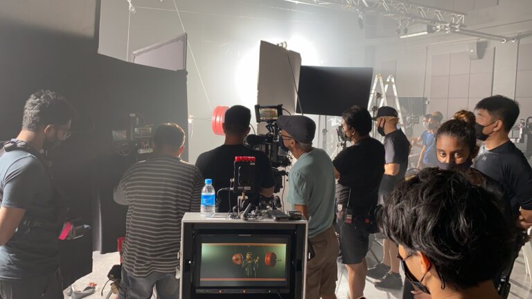 Flex4k on set in Singapore