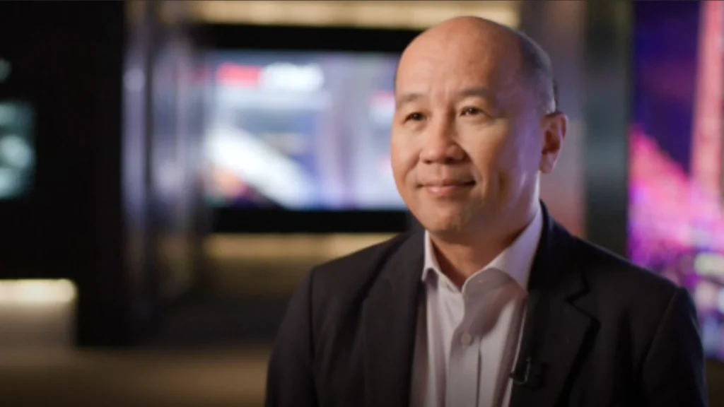 Kuan Moon Yuen in a corporate interview filmed by T-Eight in Singapore